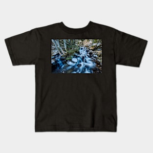 Frozen creek in winter Kids T-Shirt